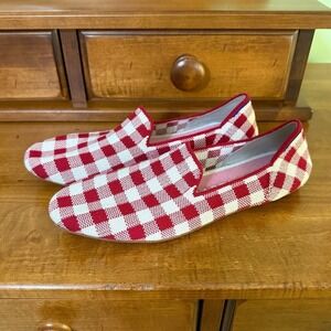 Rothy's Marta Ferri loafers RARE merino gingham woman 8 LIMiTED EDiTION flat